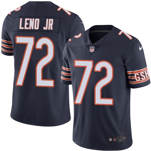 Men's Chicago Bears #72 Charles Leno Jr. Navy Blue Vapor Untouchable Limited Stitched NFL Jersey
